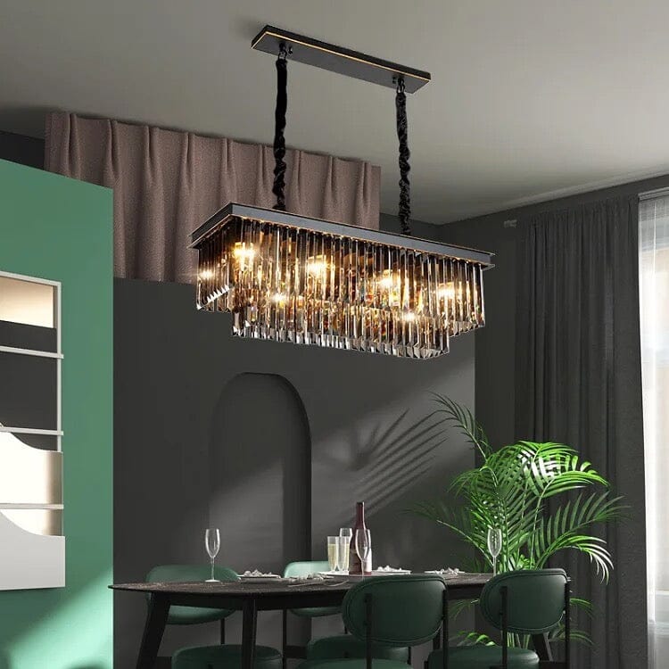 Florence Cascading Grey Crystal Royal Chandelier