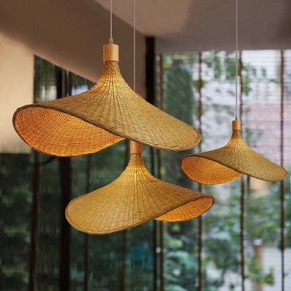 Amélie Woven Bamboo Pendant Light