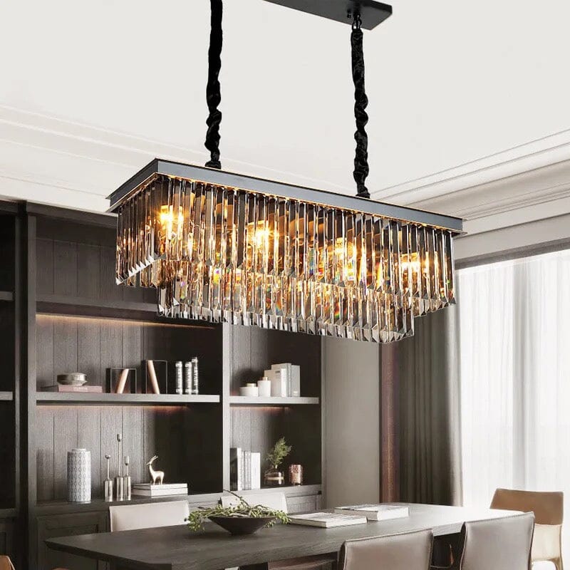 Florence Cascading Grey Crystal Royal Chandelier