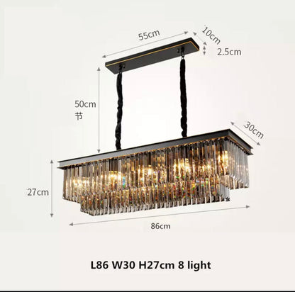 Florence Cascading Grey Crystal Royal Chandelier