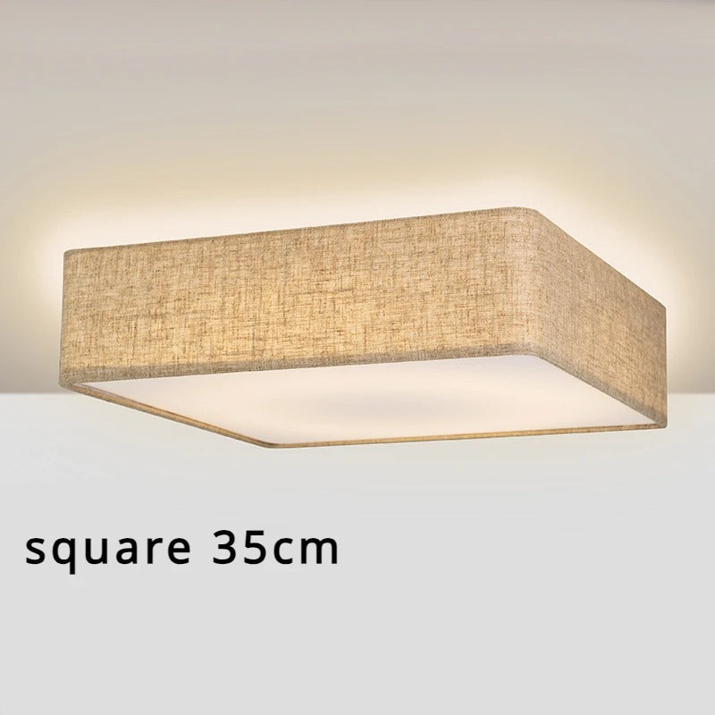Plafonnier tambour en tissu minimaliste Amélie