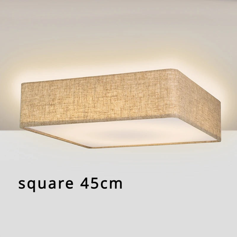 Plafonnier tambour en tissu minimaliste Amélie