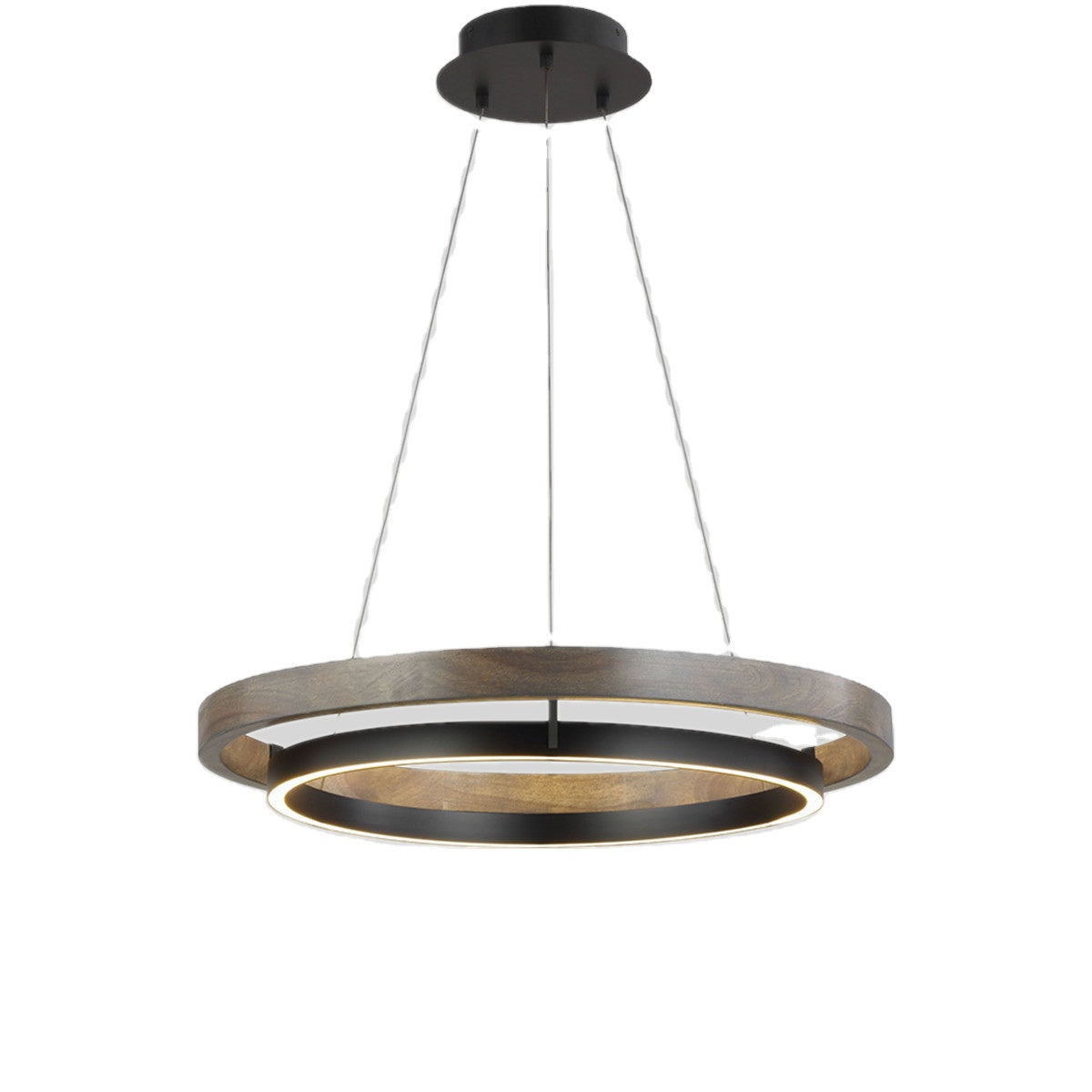 Amélie Circular Wood Grain Pendant Light