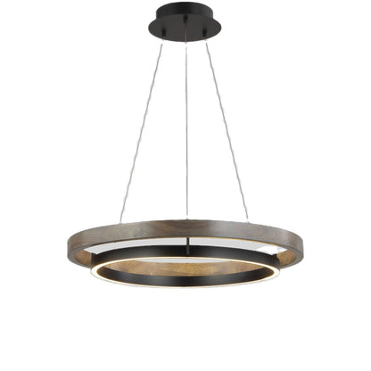 Amélie Circular Wood Grain Pendant Light