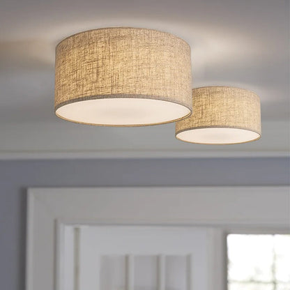 Plafonnier tambour en tissu minimaliste Amélie