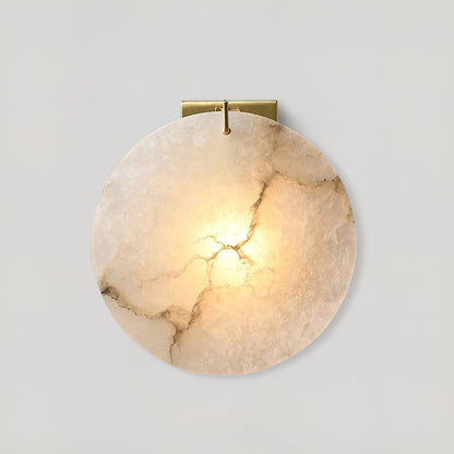 Elena Lunar Marble & Copper Sconce