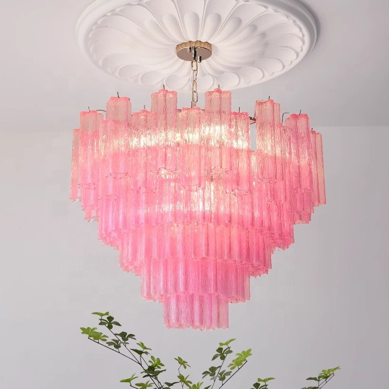 Suspension Vivienne en verre géométrique