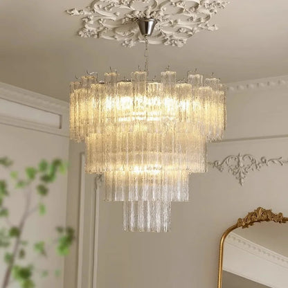 Suspension Vivienne en verre géométrique
