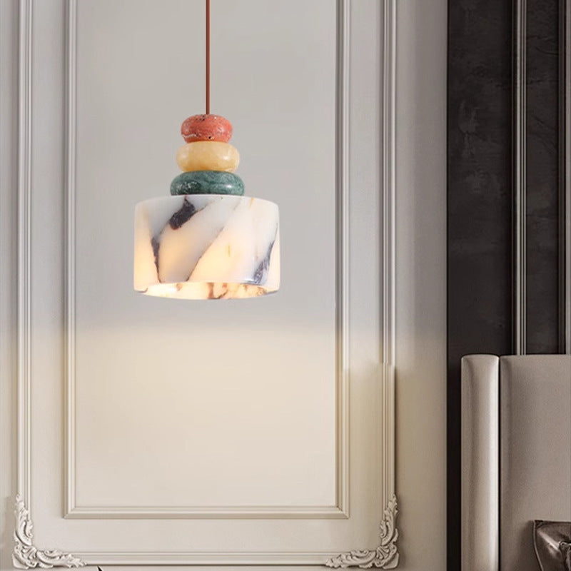 Amélie Multi-color Stacked Stone Pendant Light