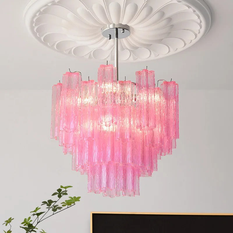 Suspension Vivienne en verre géométrique