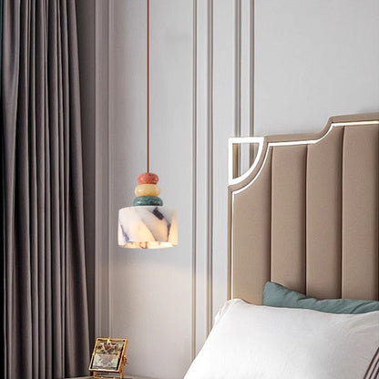 Amélie Multi-color Stacked Stone Pendant Light