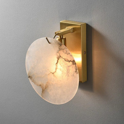 Elena Lunar Marble & Copper Sconce