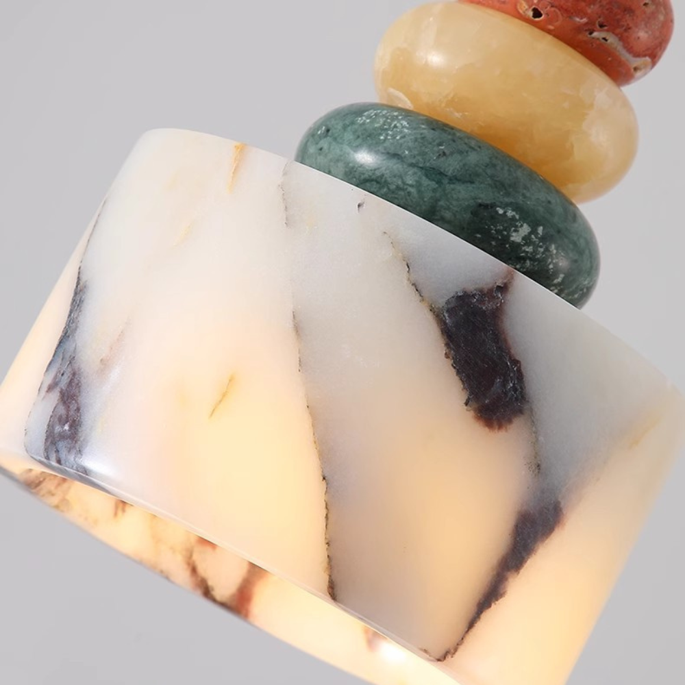 Amélie Multi-color Stacked Stone Pendant Light