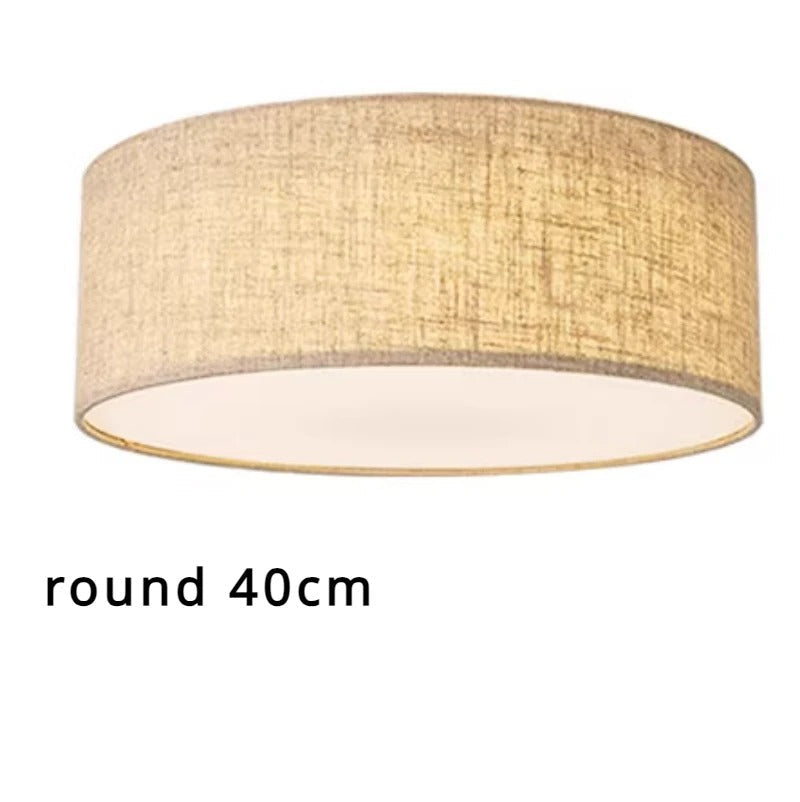 Plafonnier tambour en tissu minimaliste Amélie