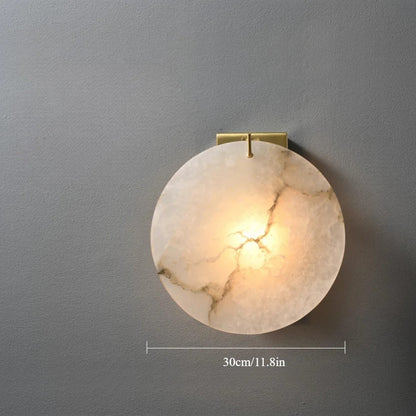 Elena Lunar Marble & Copper Sconce