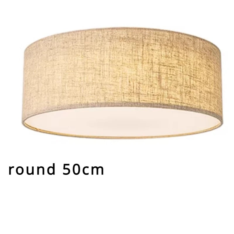 Plafonnier tambour en tissu minimaliste Amélie
