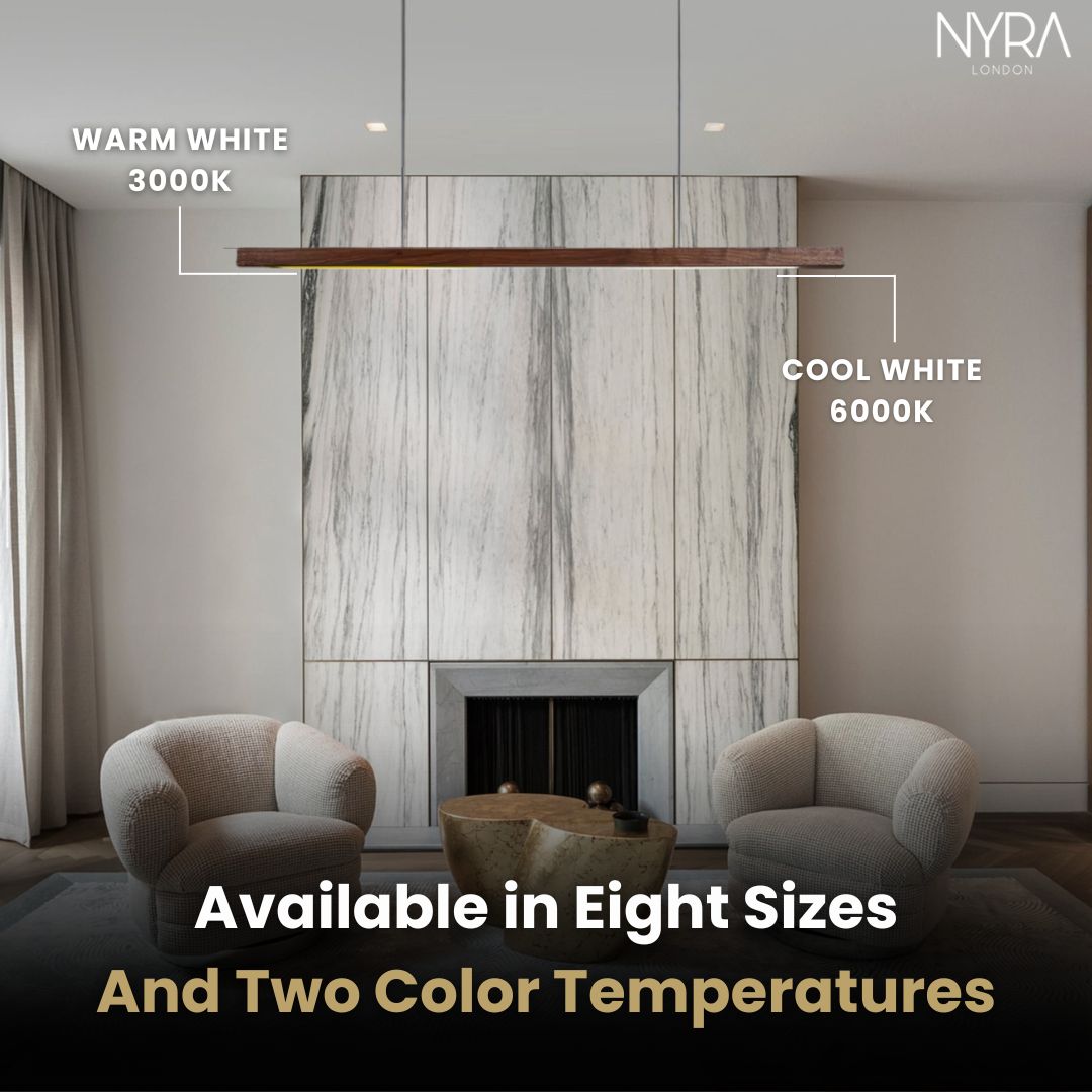 Amélie Oak & Walnut Linear Chandelier