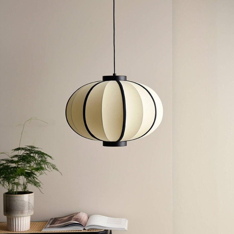 Amélie Minimal Textile Metal Pendant Light Modern Soft Glow Fixture Design