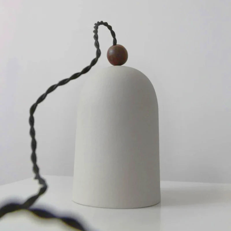 Suspension Sophie Plume Noyer Lampe de Plafond en Laiton
