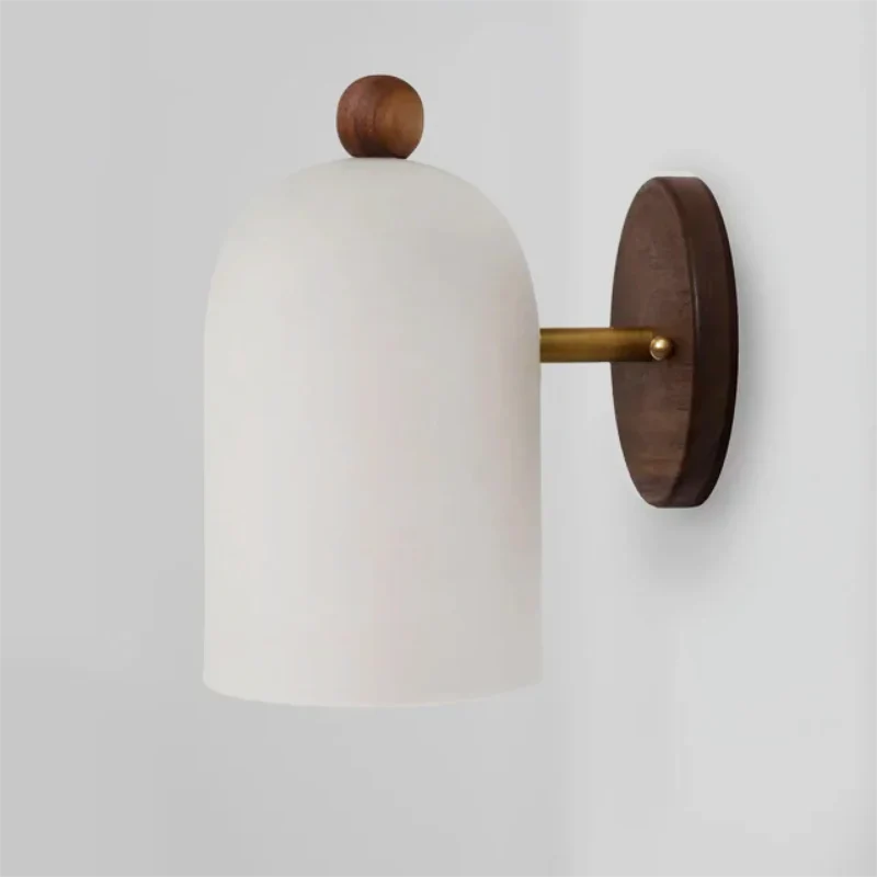 Applique Murale Sophie Plume Noyer Lampe Applique Accent Laiton