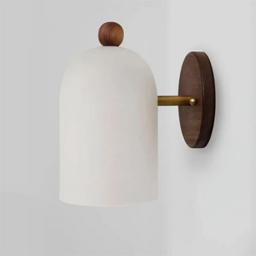 Sophie Plume Walnut Wall Light Brass Accent Sconce Lamp