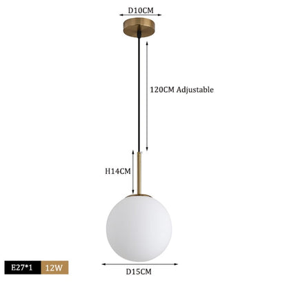 Elena Scandinavian Glass Pendant Light