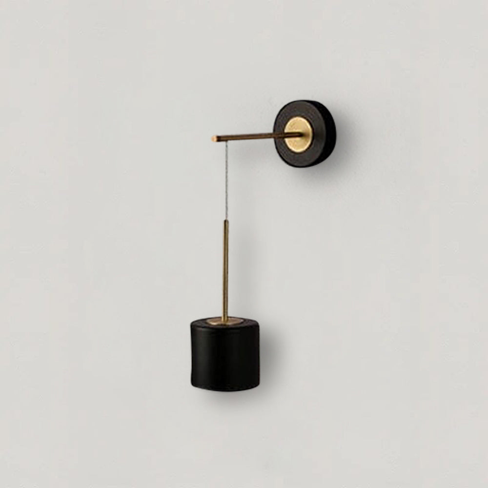Auriane Acrylic Hanging Wall Light with Black Gold Finish