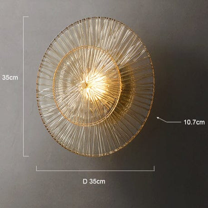 Elodie Glass Wall Light with Post Modern Gold Finish